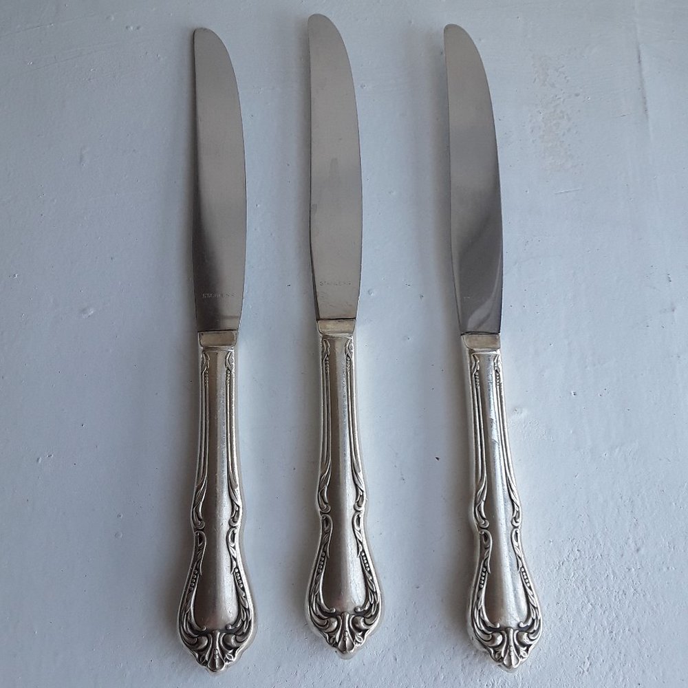 Vintage Oneida ? Stainless Steel Dinner Knives Set of 3